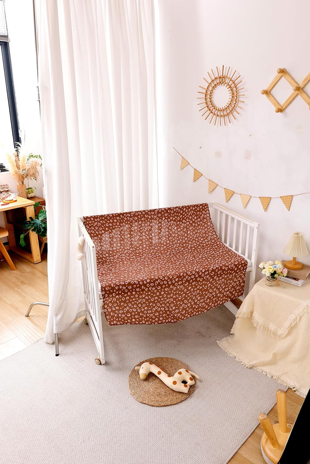 Baby Muslin Swaddling Wrap Nursery Essential for Boys and Girls 3 Pack Set Breathable Multi-Use Swaddle Blanket 70% Bamboo and 30% Cotton Super Soft Lightweight Ideal for Newborn 120X110Cm/47 X43 image number 2