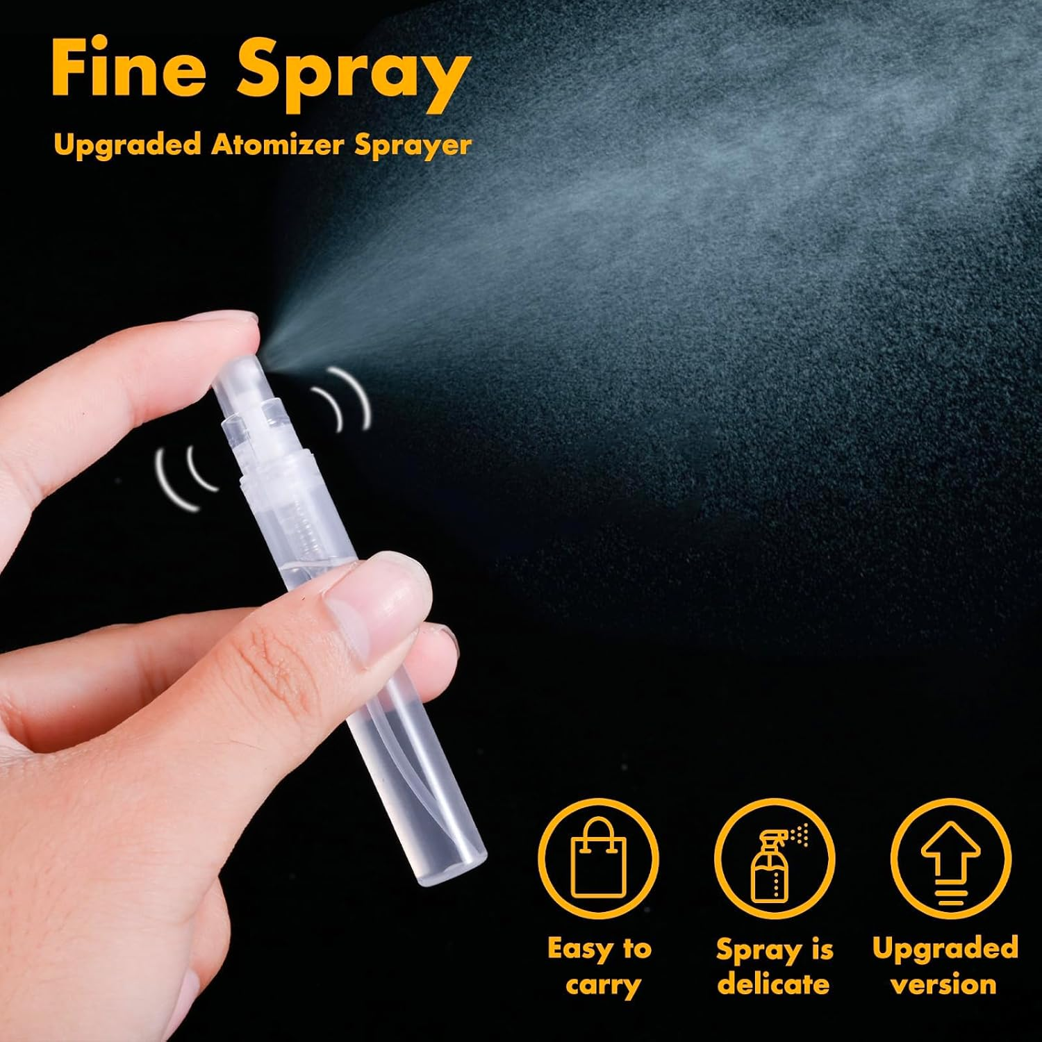 BILBYBOP Mini Perfume Sample Bottles, 10 Pack 5 Ml Plastic Small Perfume Spray Bottle, Fine Mist, Portable Perfume Travel Refillable Bottle, 2025 Upgraded Atomizer Sprayer for Perfume, Clear image number 2
