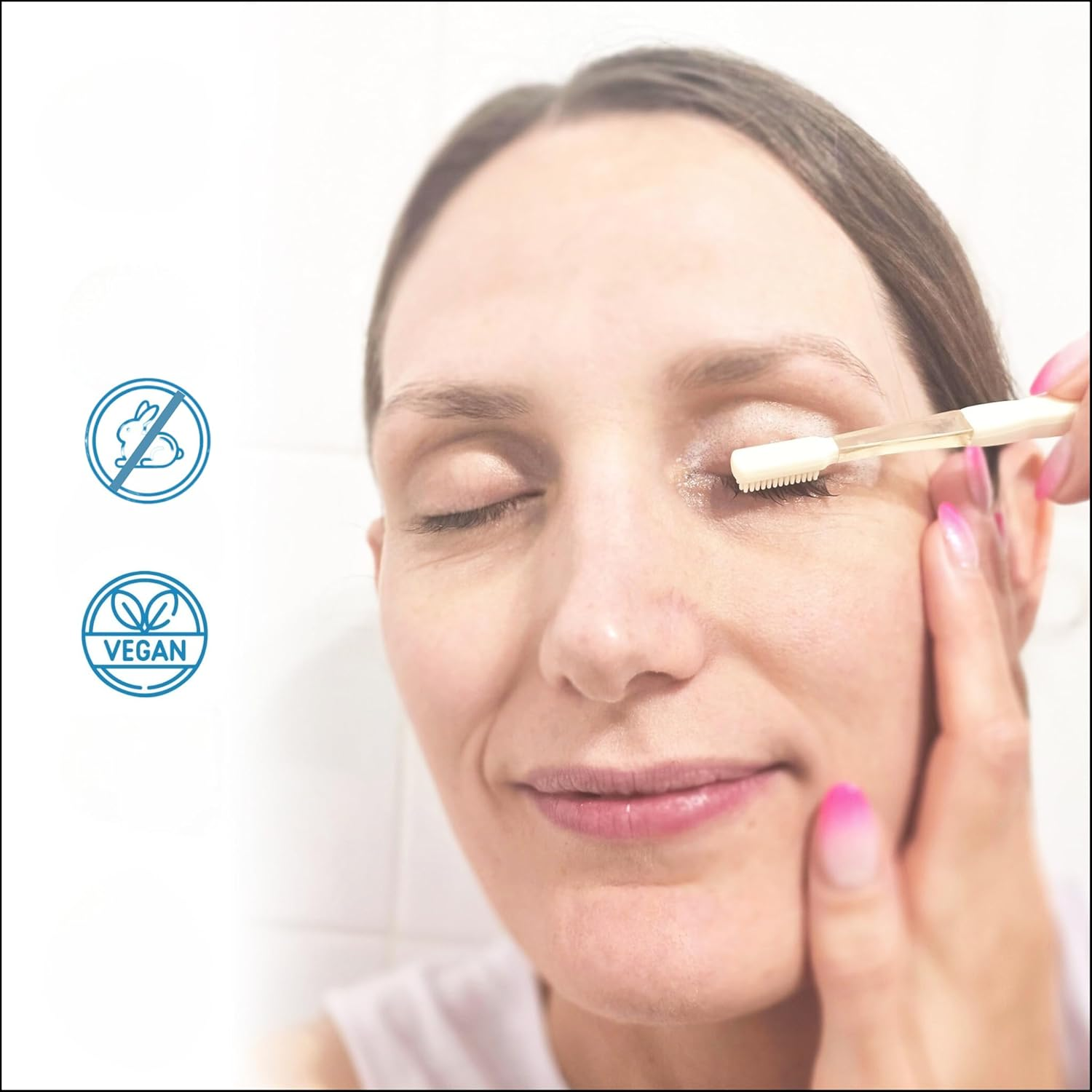 Lustrous Lids Eyelid Cleaner Made from Soft Silicone - Eyelid Margin Scrub Brush - Delicately Cleans Eyelids - Designed for Delicate Skin around the Eyes, Remove Debris and Makeup - (Pack of 2) image number 1