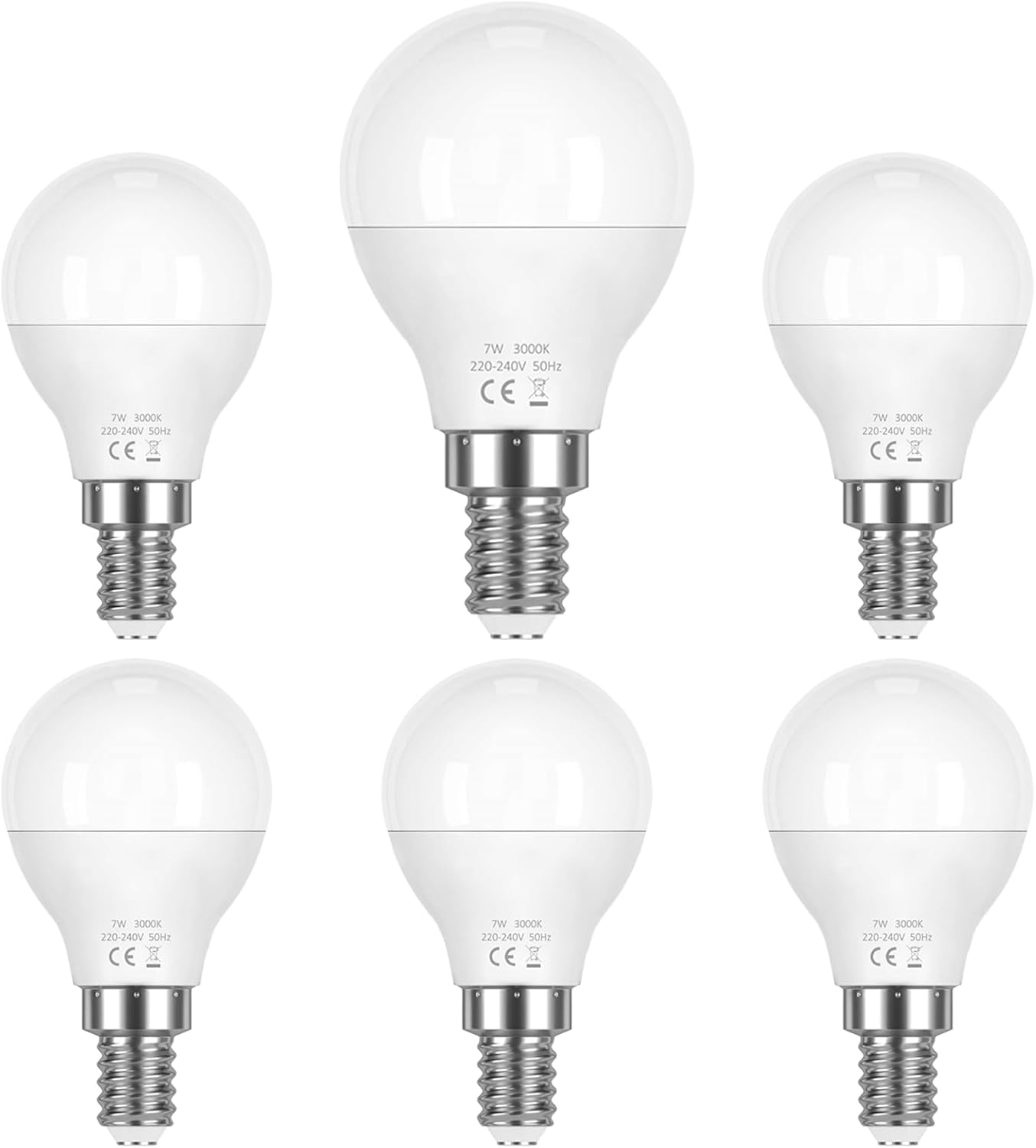 Queeplo G45 E14 LED Bulb 7 W 3000 K (Pack of 6) image number 1