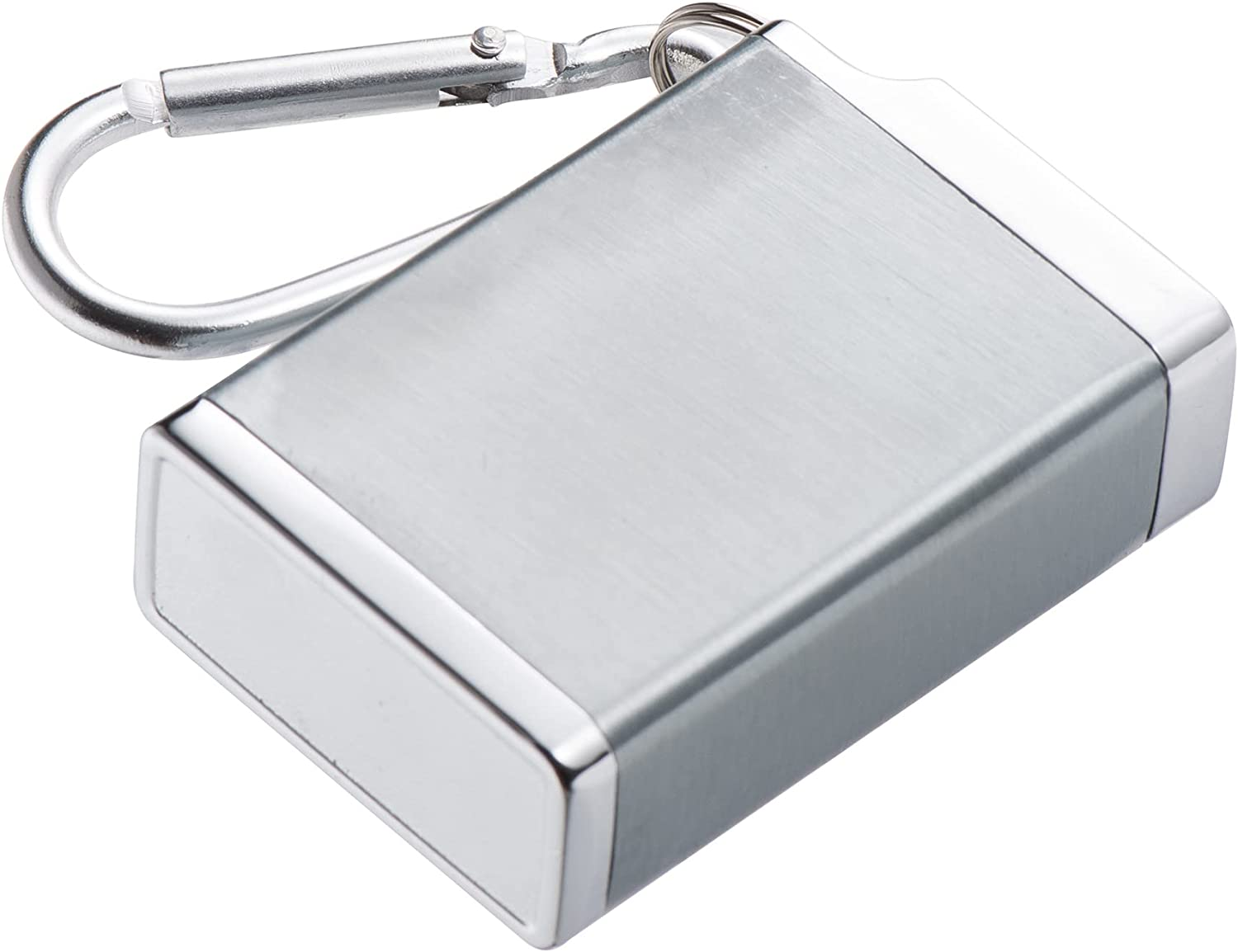 Portable Ashtray,Mini Pocket Metal Ash Holder for Outdoor Use with Lid and Hanging Hook (Silver) (S-PORTABLE-C) image number 5