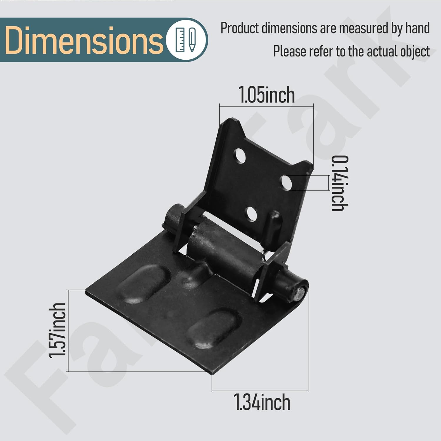 2 Pack Dust Cover Hinge Turntable Parts Compatible with Akai AP-B110, AP-B111, Blaupunkt P-60, CEC 8001, 8001A, Continental Edison TD 9156, Cybernet CP-100 Turntables image number 5