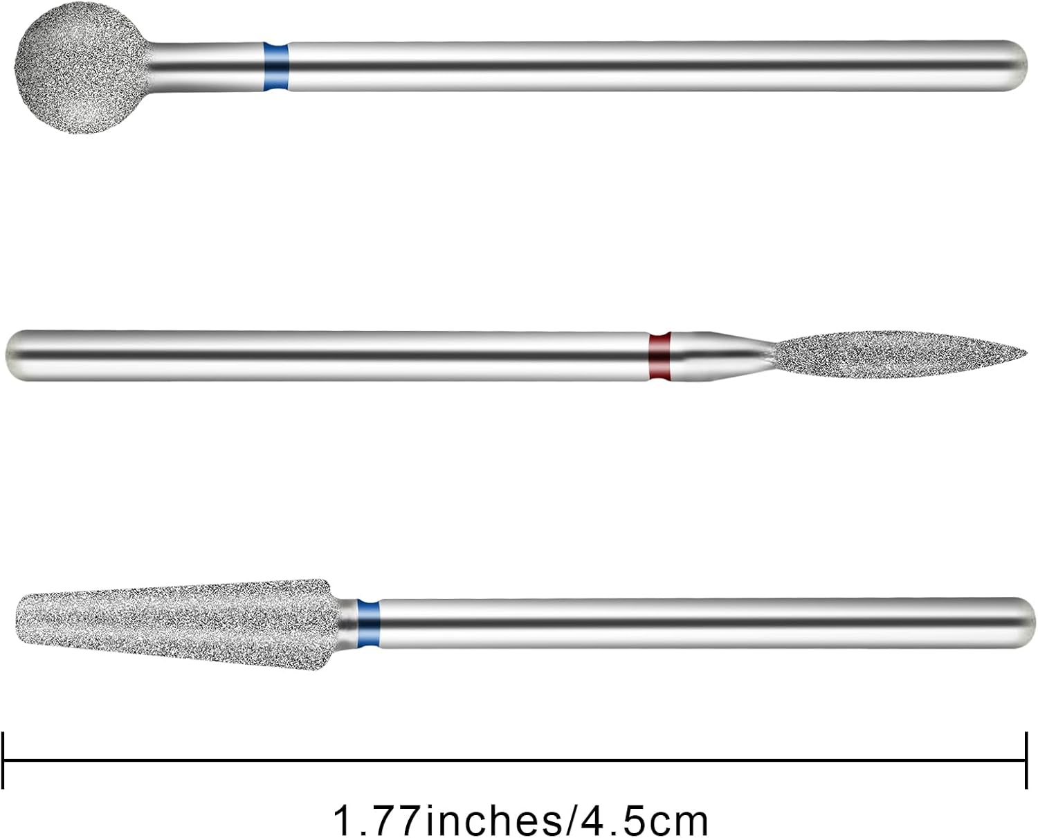 Pack of 3 Nail Drill Bits Attachments Tungsten Alloy Nail Drill Bit Set Drill Bit for Nails Carbide Bits Remove Gel Acrylic Cuticles Professional Nail Cutter Grinding Heads for Manicure image number 5