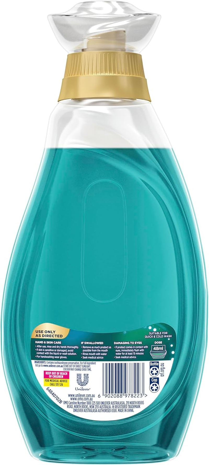 Omo Expert Wonder Wash Speed Clean Laundry Detergent Liquid 1.18L image number 2