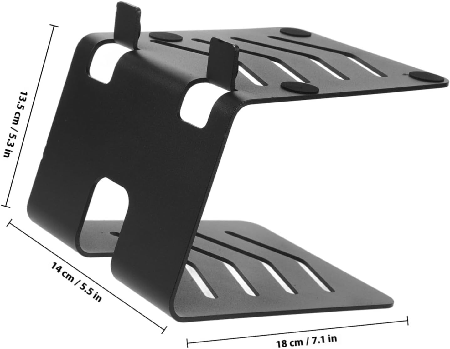 LALADEFIEE Metal Audio Speaker Stand Heightening Rack for Surround and Computer Speakers Monitor Desk Holder for Home Audio Setup Compatible with Bookshelf and Studio Monitors image number 1