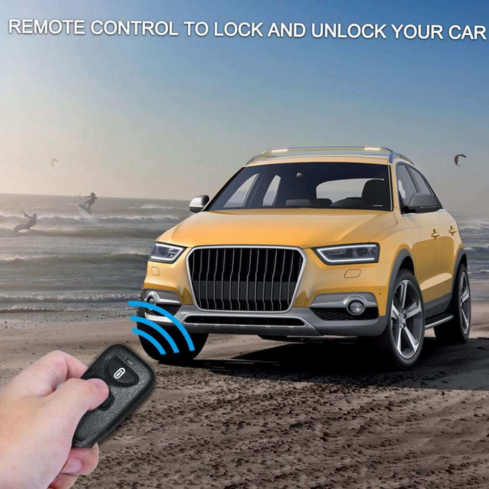 Shkalacar Keyless Entry Car Alarm System Auto Remote Central Locking Kit Door Lock with 2 Remote Control 12V image number 3
