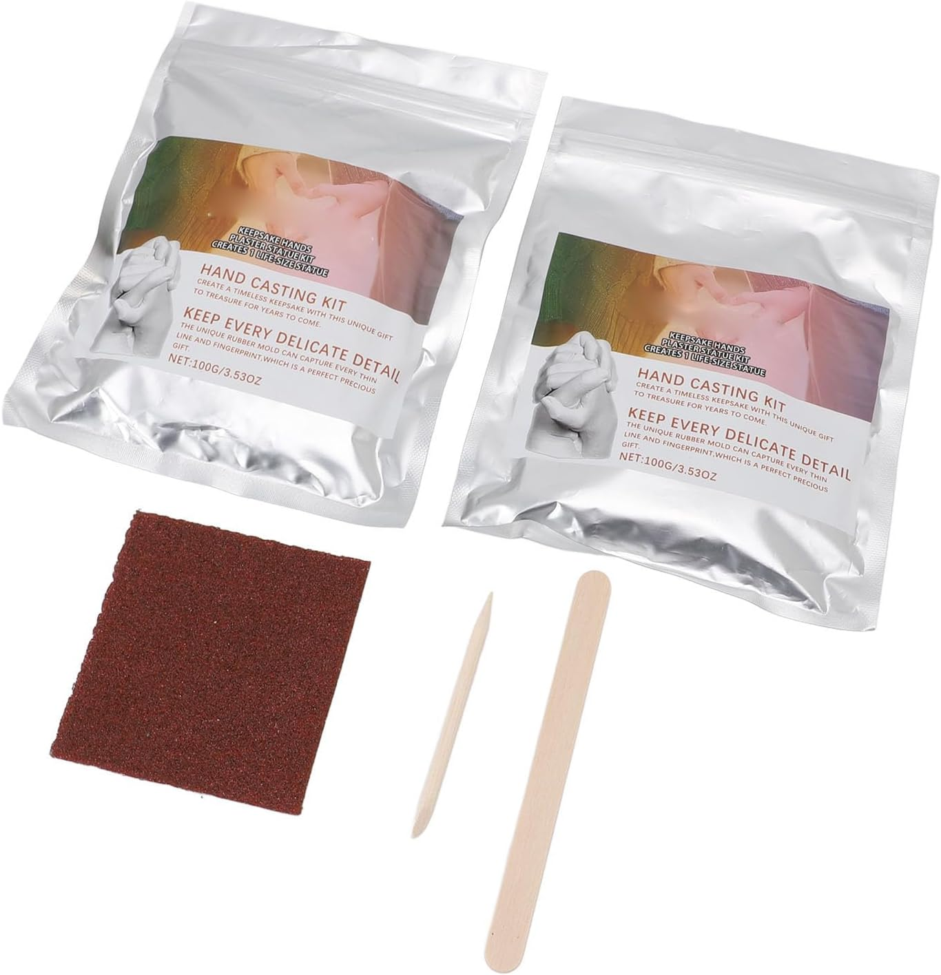 All Ages Molding Powder Craft Kit Hand Casting Supplies with Dual Formulas, User Friendly DIY Kit for Couples, Art Therapy image number 3