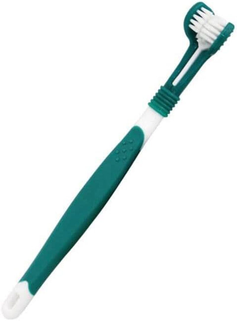Dog Toothbrush Multi-Angle Three-Sided Pet Cat Mouth Oral Care Teeth Cleaning - Effective Oral Care and Teeth Cleaning - Care and Teeth Cleaning Ergonomic Design for Easy Use