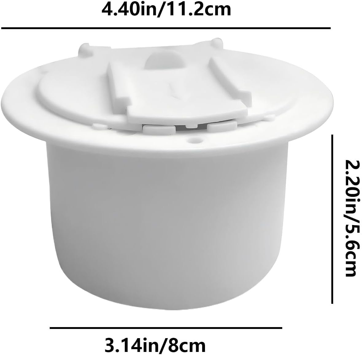 RV Plug Cover - White RV Electrical Cable Hatch - RV Cable Pass through Wire Organizer, RV Accessories and Door Hardware for Yacht Boat Motorhome image number 2