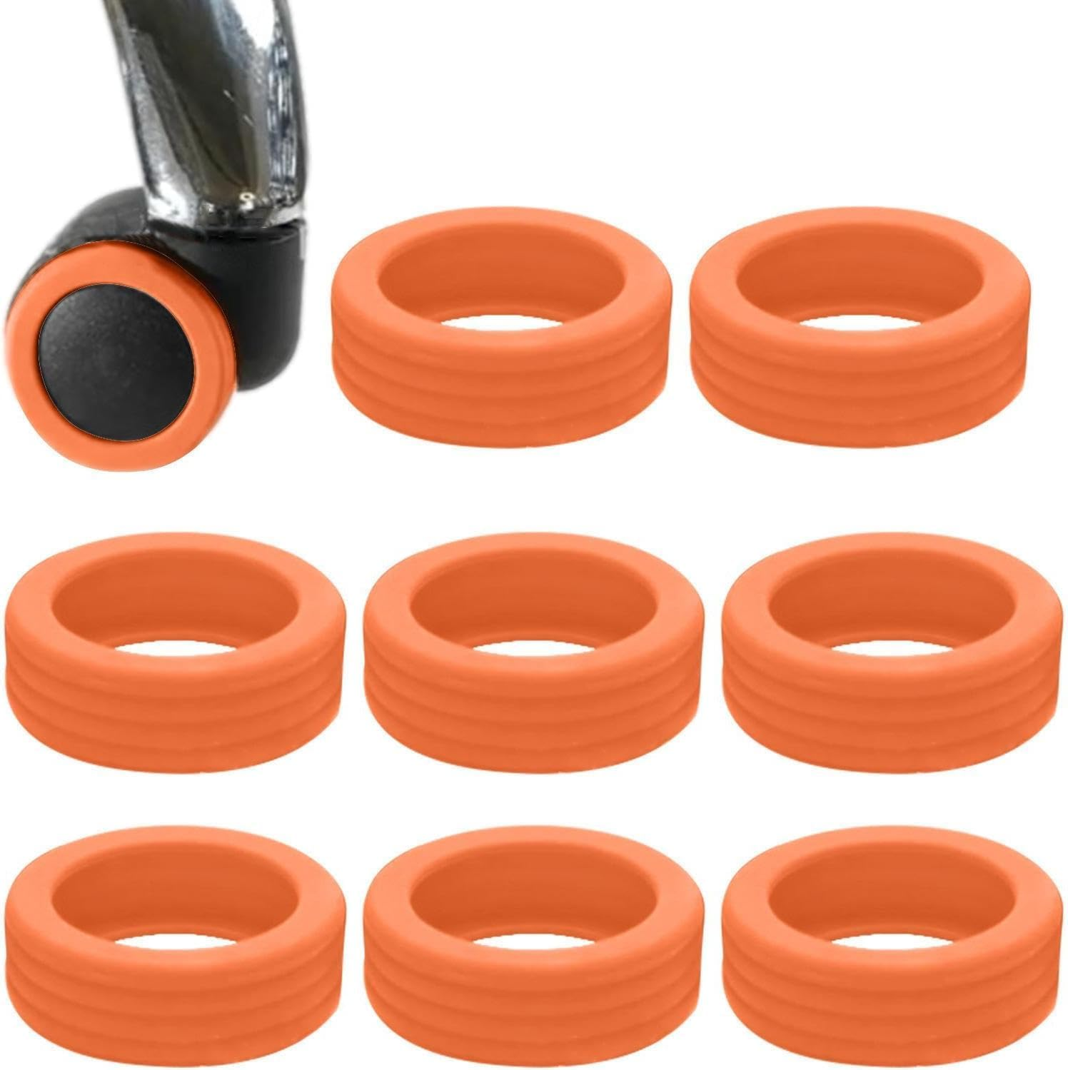 Luggage Wheels Cover, 8 Pcs Silicone Luggage Tyre Case, Reduce Noise Suitcase Wheels Cover, Luggage Tyre Protection Cover, Wheels Cover for Most Luggage, Carry on Luggage Wheels Cover for Women Men/43 image number 3