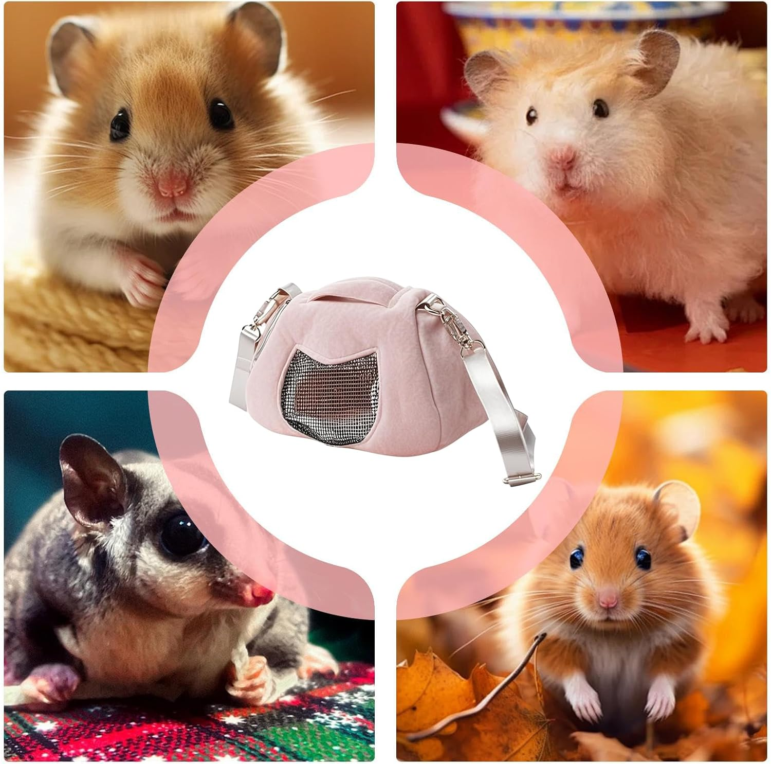 Small Animal Carrier - Safe Guinea Carrier Bag | Portable Washable Pouch for Bunny Squirrel Hedgehog Hamster Travel Outdoor Home Outing Trips