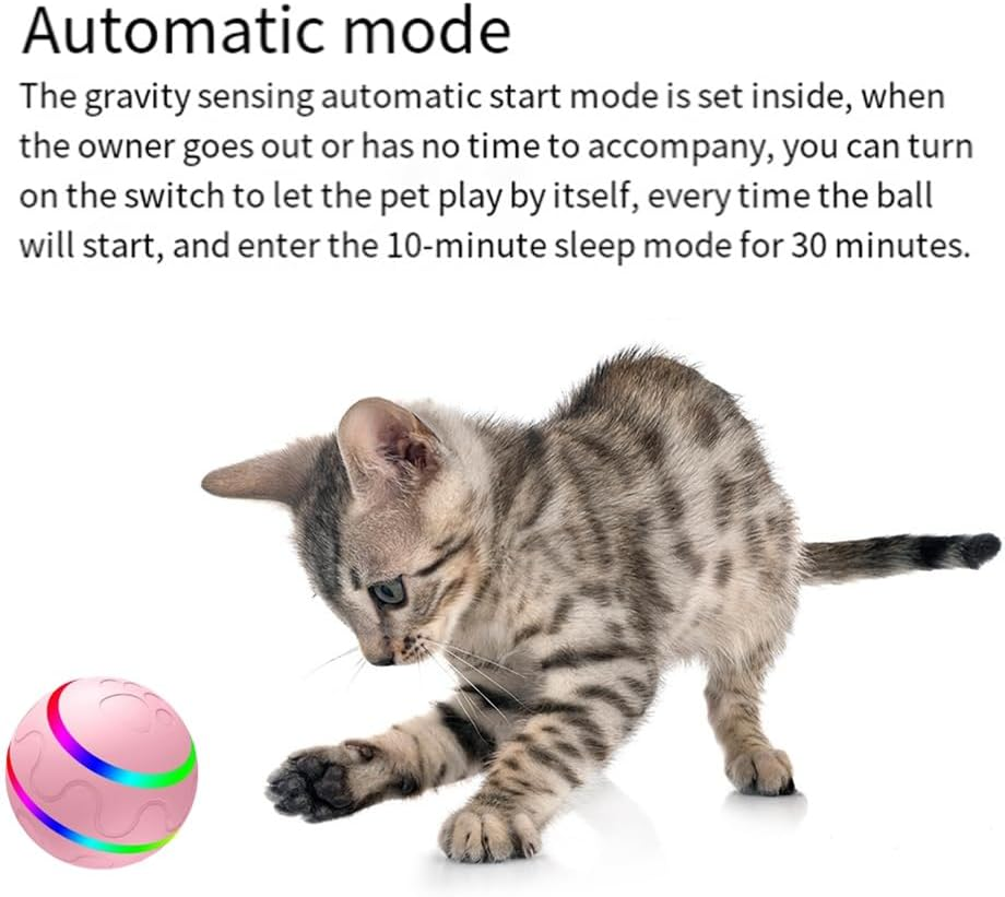 VENEKA Smart Toys Ball USB Rechargeable Toy Funny Ball for Dog Cats Cats Toy Pet Supplies image number 2
