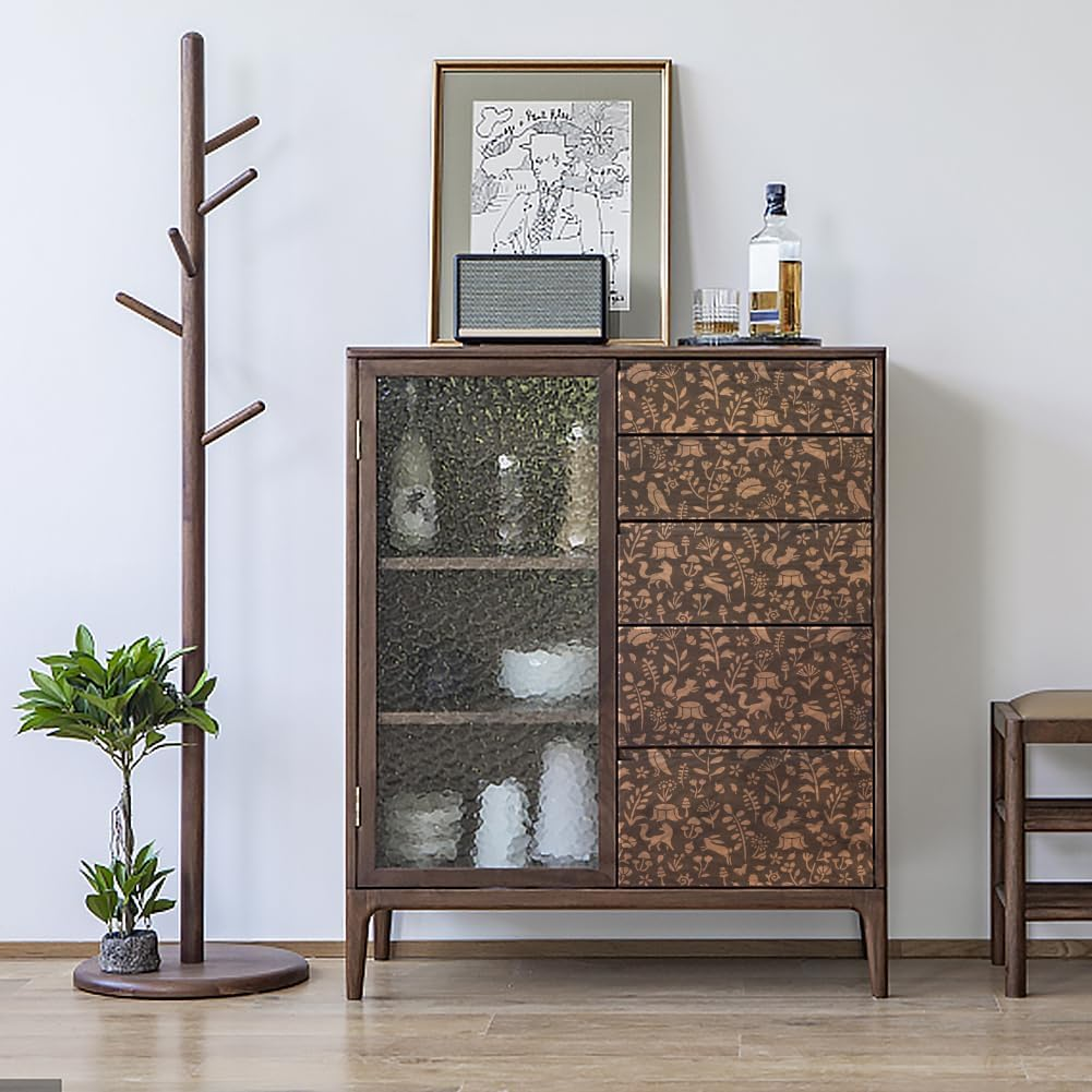 Doodlream Forest Plants and Animals Wall Stencil Template 11.8 X 15.7 Inch Reusable Plastic Woodland Nursery Stencil for Painting on Wood Wall Floor Fabric Glass Furniture DIY Home Decor Template image number 3