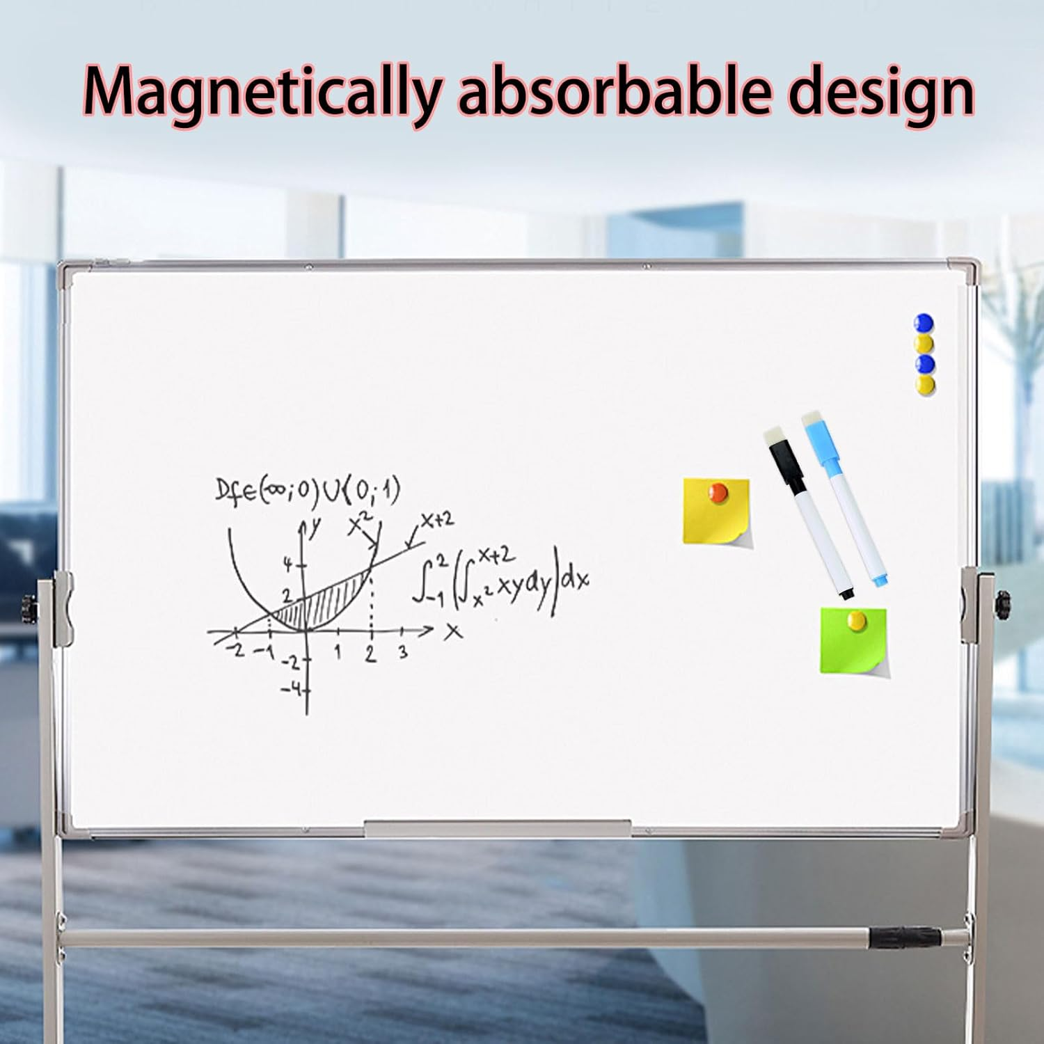 10 Pieces of Whiteboard Markers, Colorful Fine Bullet Washable Markers, Magnetic Dry Erase Markerswith Eraser, Office, Classroom, Teacher and Household Items image number 1