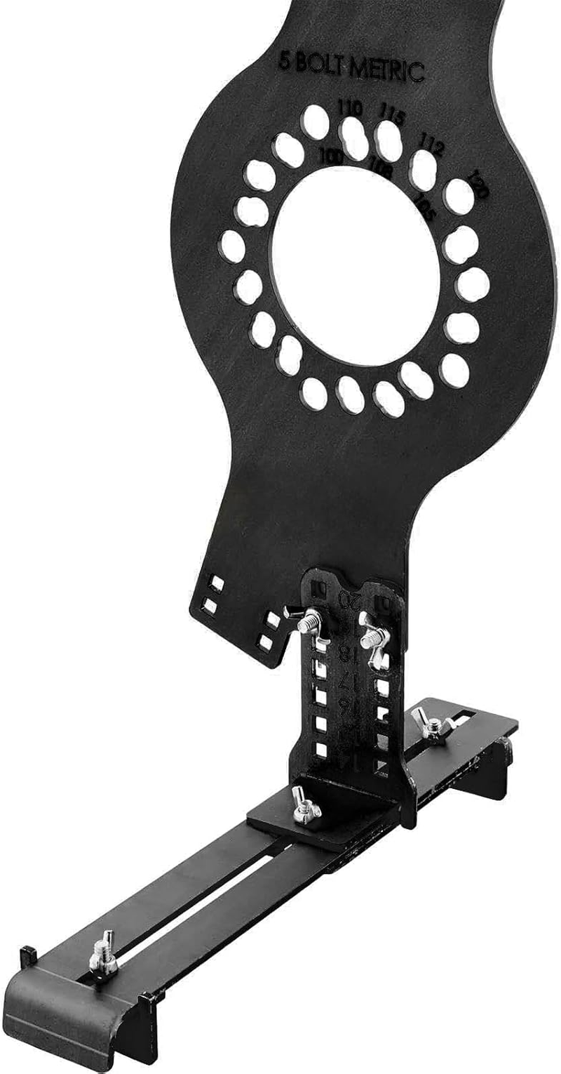 Wheel Fitment Simulator Tire/Rim Fit Size Measuring Mockup Tool, Supports 14 to 20 Inch Wheel Diameters and 7 to 10 Inch Wheel Widths, 5-Lug Metric Wheel Bolt Pattern - 6-Lug image number 4