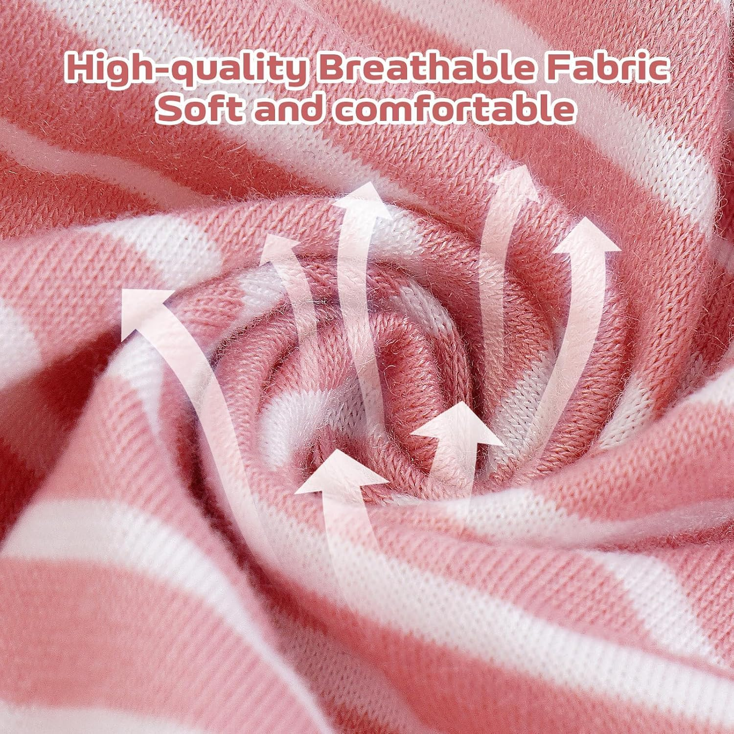 Cat Recovery Suit, Surgery Recovery Suit, Kitten Onesie for Cats after Surgery, Pet Cat Spay Surgical Soft Clothes Abdominal Protection (Pink and White Stripes, S) image number 5