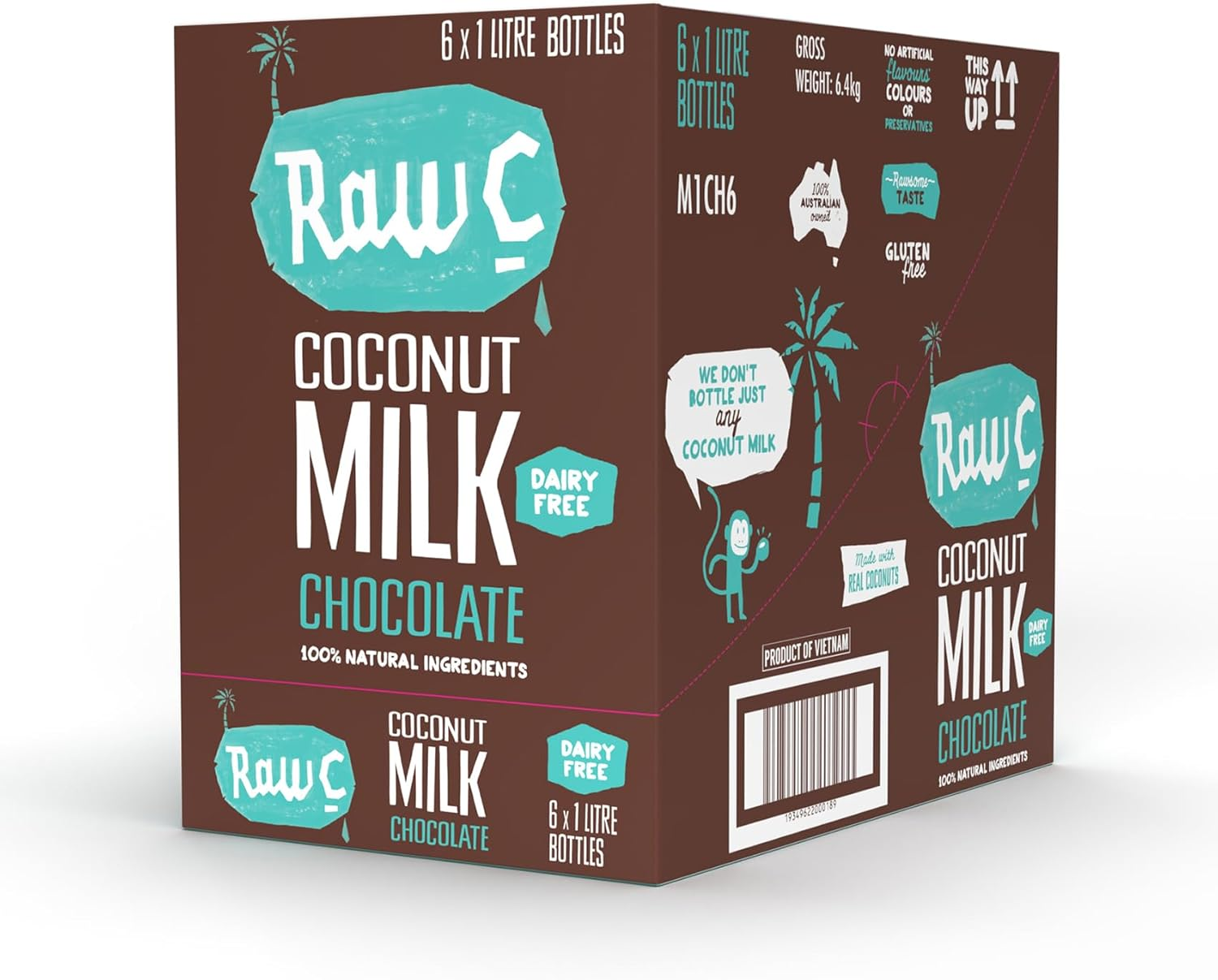 Raw C Chocolate Coconut Milk 1 Litre (Pack of 6) image number 1