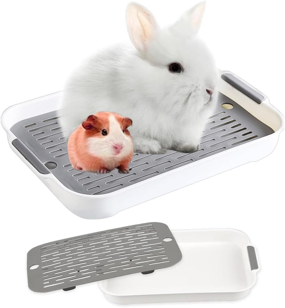 Naisfei Rabbit Toilet, Cat Litter Tray, Robust, Travel, Portable, Foldable, Waterproof, Easy to Clean, Black, 27 X 18.4 X 4 Cm, for Cats, Pet Owners image number 1