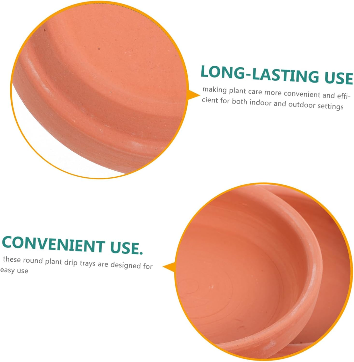 ORFOFE 6Pcs Pottery Plant Saucer Drip Tray for Potted Plants Water Catcher for Indoor and Outdoor Gardening Versatile and Stylish Flower Pot Base image number 2