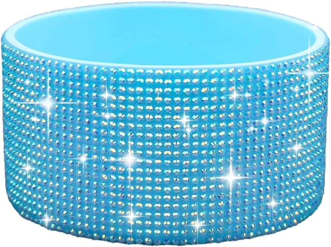 Protective Rhinestone Glitter Silicone Boot Bling Diamond Anti-Slip Sleeve Cover for Stanley Cup 20-40Oz,12-24Oz and More Tumblers 2.8-2.9 Inch Bottom
