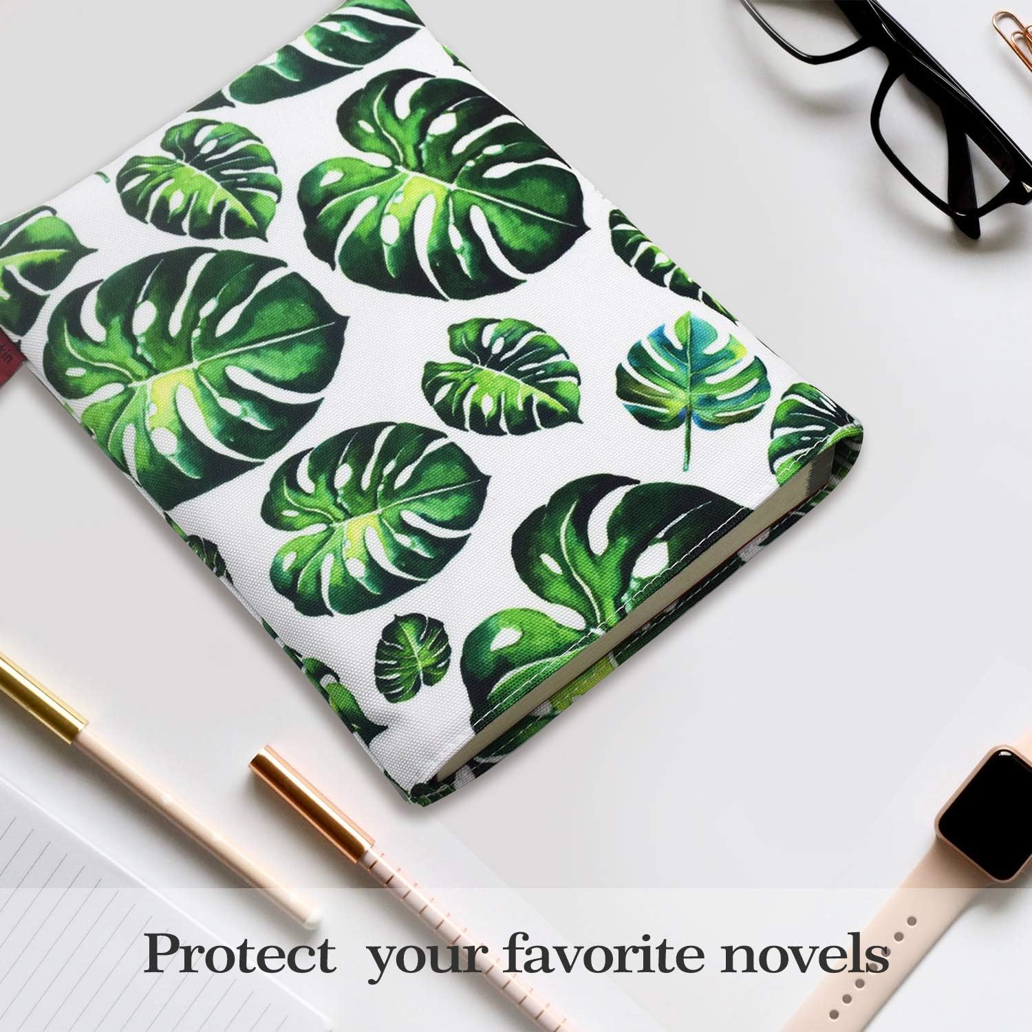 Book Sleeve Tree Leaves Book Protector Medium 9.7 Inch X 8 Inch Canvas Book Sleeves Teen Gifts image number 5