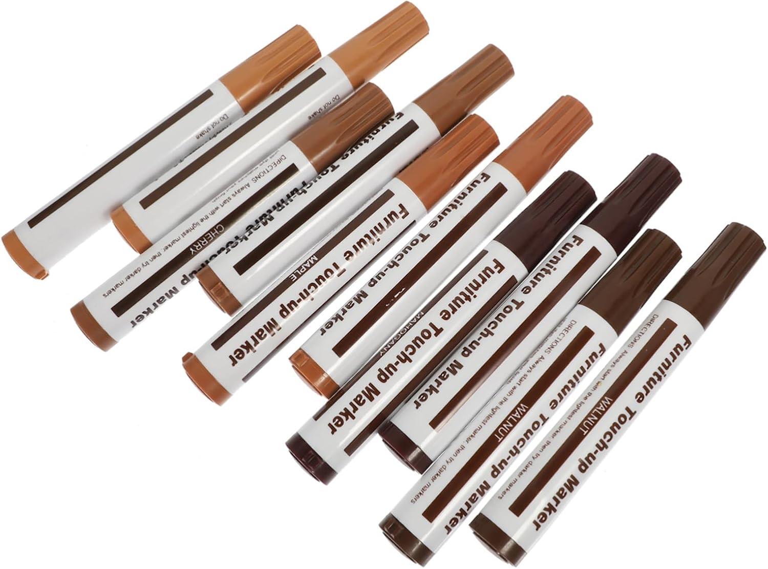 GARVALON Furniture Scratch Repair Kit 10Pcs Colorful Paint Markers Touch-Up Pen image number 2