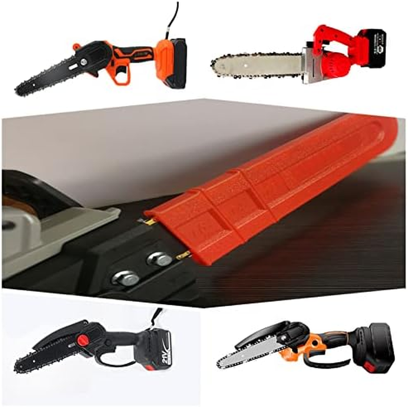 1 Piece 12Inch Red Chainsaw Bar Cover Scabbard Guard Universal Guide Plate for Chainsaw Bar Protective Cover image number 3