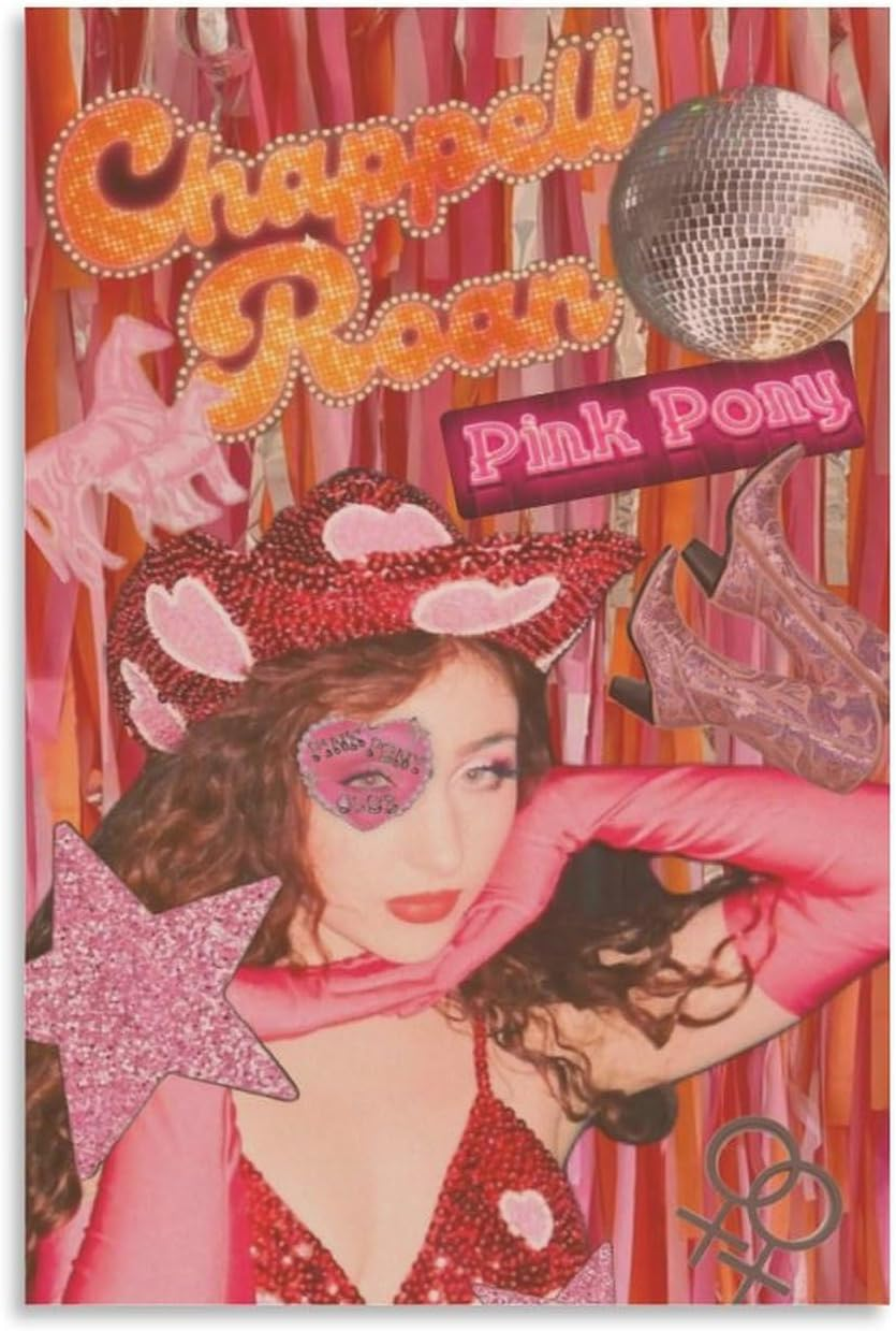 Chappell Roan Poster Pink Vintage Poster Canvas Painting Wall Art Picture Home Decor Print for Bedroom Living Room Dorm Study Bar Office 12X18Inch(30X45Cm) image number 3