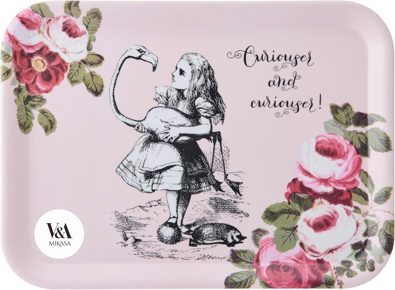 Mikasa and the V&A Serving Tray, Large Melamine Tray for Drinks and Afternoon Tea, Alice in Wonderland Collection, 43Cm X 32Cm, Perfect for Gifting image number 3