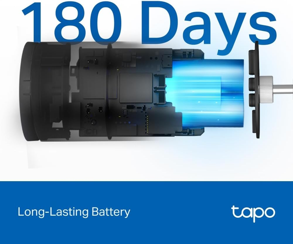 Tapo Tp-Link Battery-Powered Outdoor Security Camera, Wireless, 2K 3MP, IP65, Color Night Vision, Smart Person Detection & Notification, No Hub Required, SD Card Slot, App Control (Tapo C411) image number 6