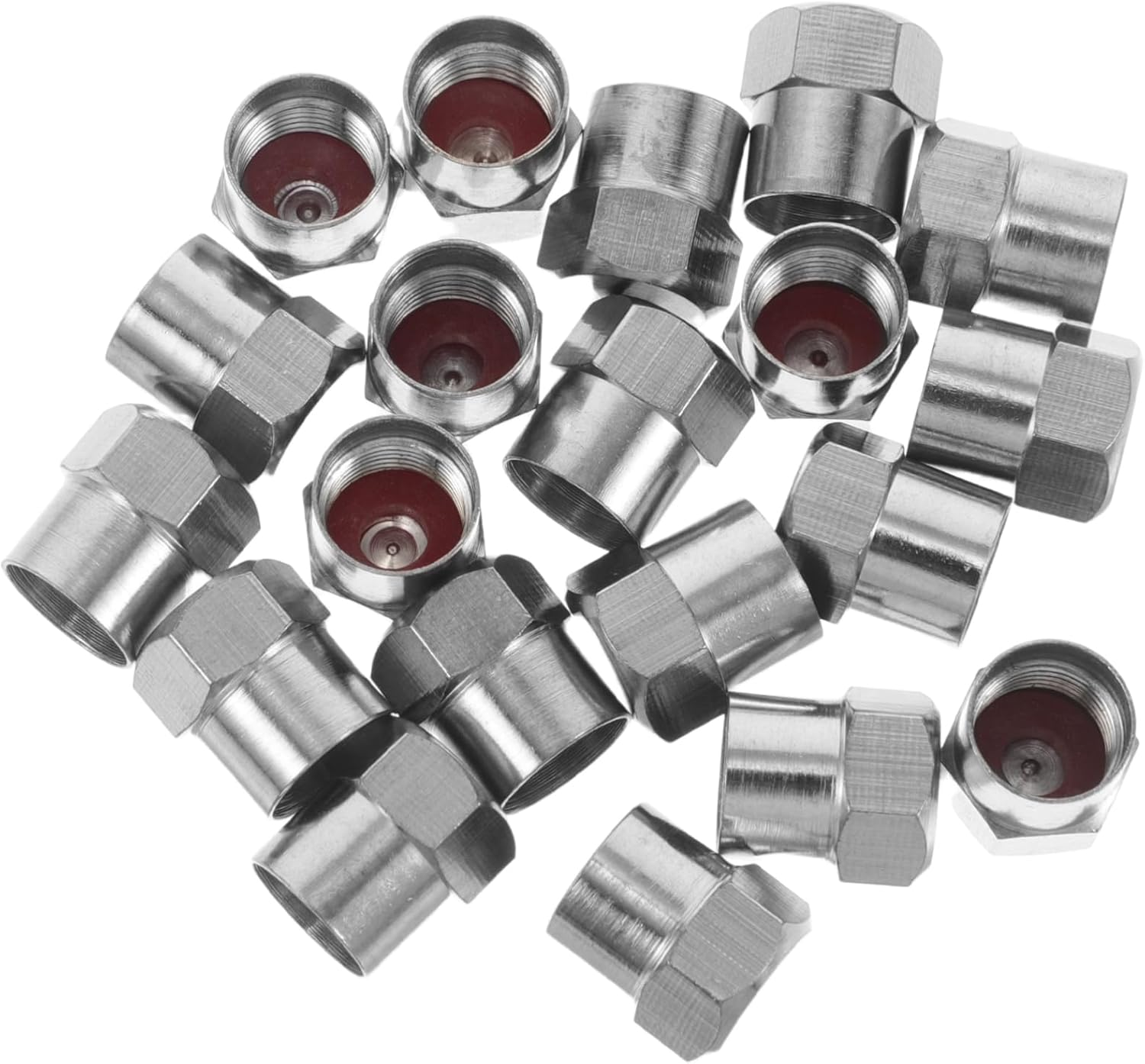 INOOMP 20Pcs Universal Car Tire Valve Stem Caps Dustproof Air Valve Covers for Road Vehicles and Bikes Automotive Wheel Accessories Stem Caps Kit for Trucks and Cars image number 3