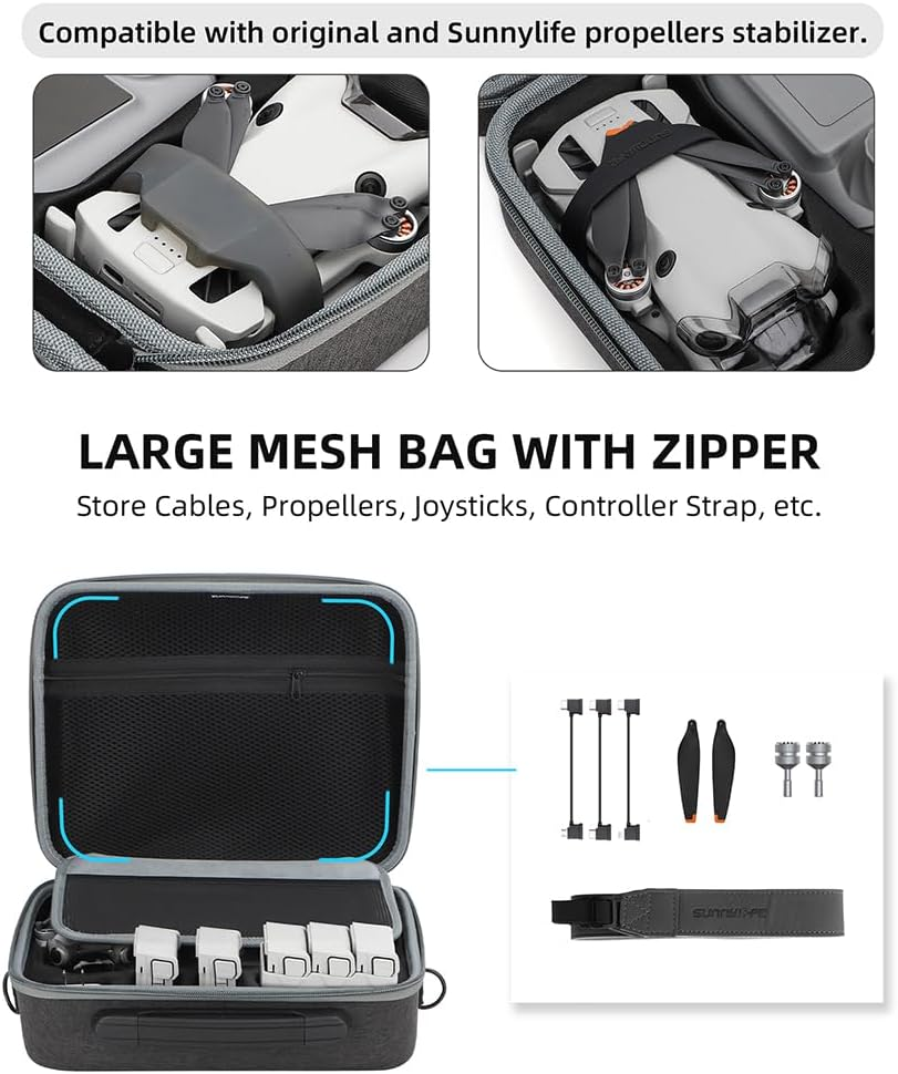 Case for DJI Mini 4 Pro, Cochanvie Sunnylife Carrying Case for Mini 4 Pro Accessores, Drone Body/Multi-Use Combo Case Bag, Multi-Use Combo Case, Carrying Case image number 1