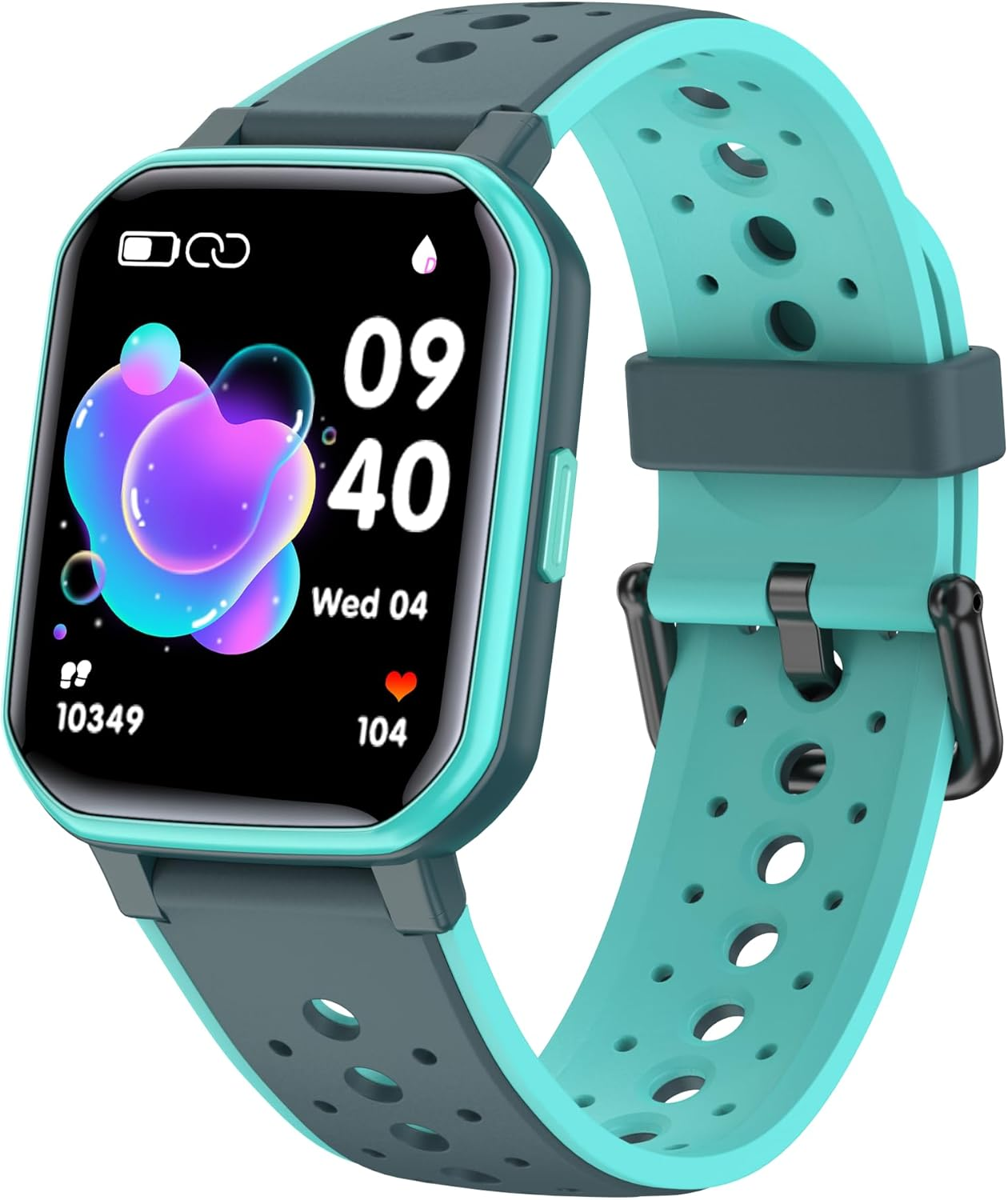 Fitness Tracker Smart Watch for Kids, 1.54'' Smartwatch with Puzzle Games, Pedometer, Heart Rate, APP Control, Sleep Monitor, Alarm Clock, Calorie Step Counter, Birthday for Girls Boys 6-14 (Green) image number 5