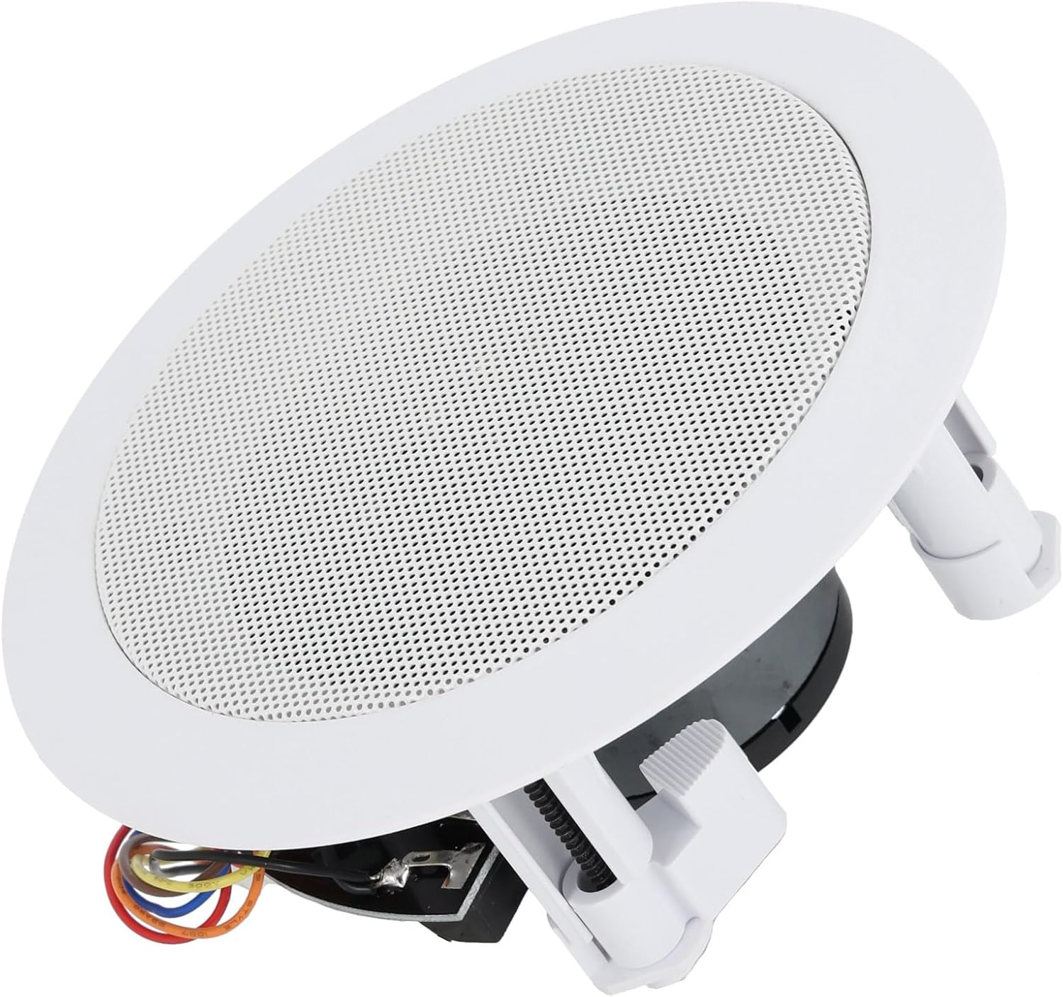 Rockville CC4T White, 4 70V In-Ceiling Speaker, Paintable Flush-Mount Grill, Swivel Tweeter, 8-Ohm Compatible, Perfect for Restaurants, Offices, and Commercial Audio image number 3