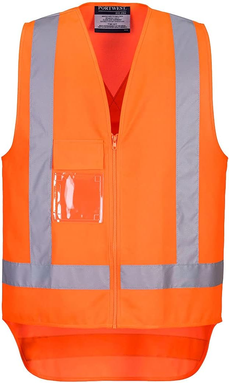 Portwest Men'S Hi-Vis Vest, Orange, Medium UK image number 2