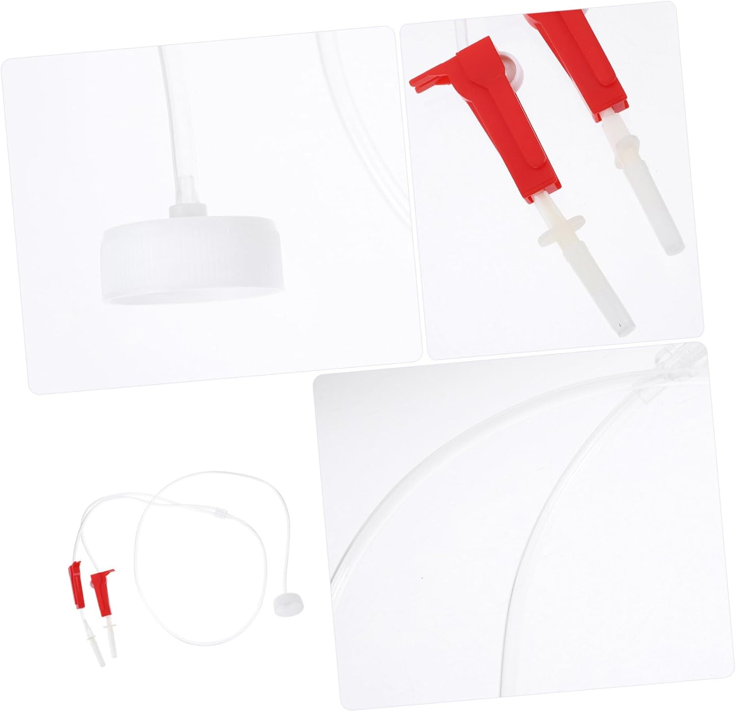 Tree Infusion Bag Tube Drip Irrigation Supplies for Garden 6Pcs Plastic Drip System with Cap and Dual Outlet for Tree and Plant Watering image number 1