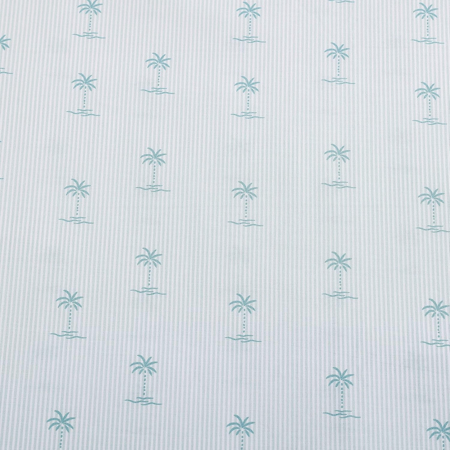 Tommy Bahama - Queen Sheets, Cotton Percale Bedding Set, Crisp & Cool, Stylish Home Decor (Kaw Palms Blue, Queen) image number 5