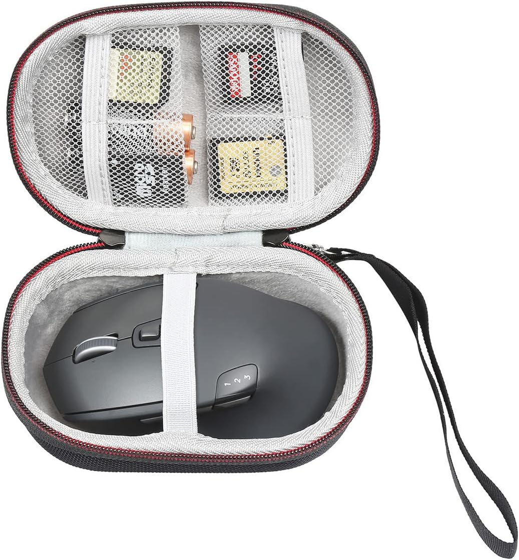 Levigo EVA Mouse Case Compatible with Logitech M510/M330/M720/G304/G305/MX Anywhere 3/Signature M650/ G Pro/G Pro X, Portable Mouse Organizer Handheld Box (Black) image number 2