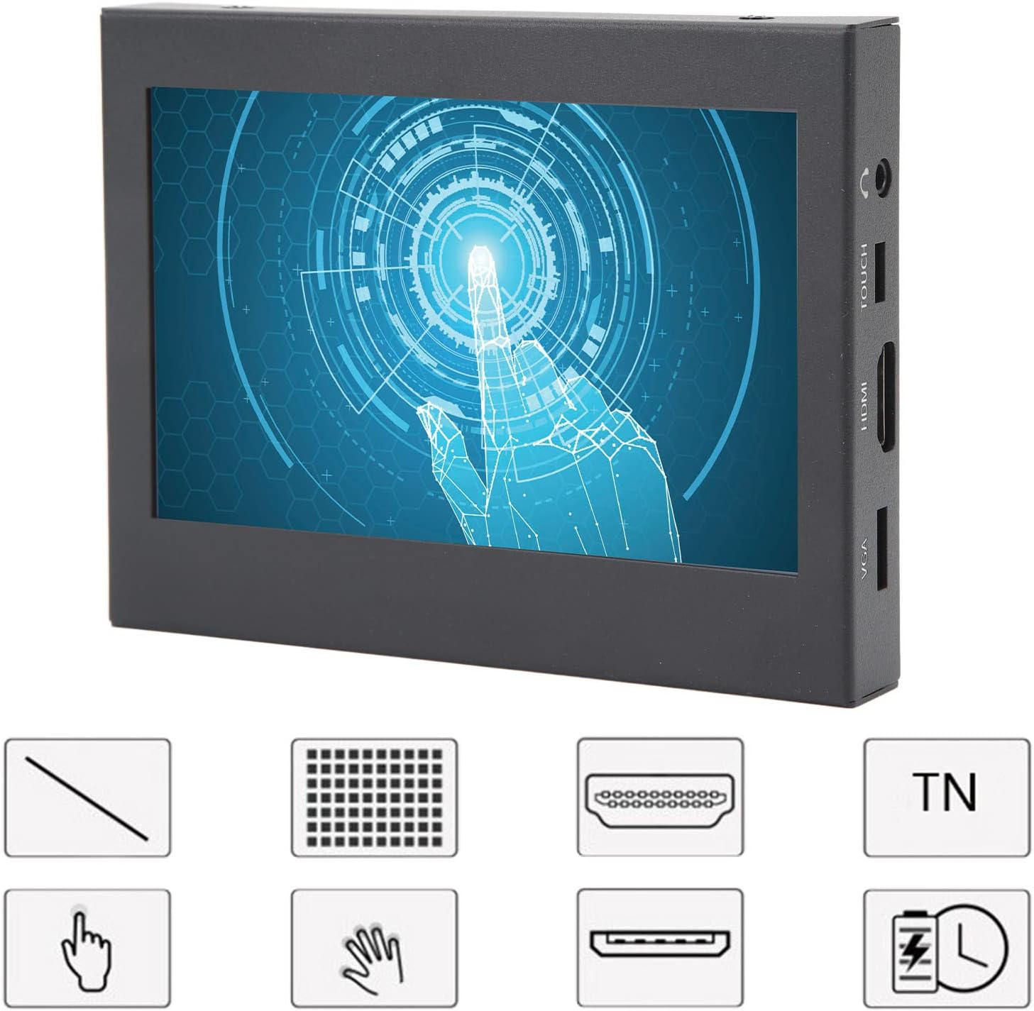 5 Inch IPS LCD Touch Screen Display, 1024X768 Capacitive Screen with VGA USB, Color Screen Monitor for Games, Computers, Laptops, Dvrs image number 6
