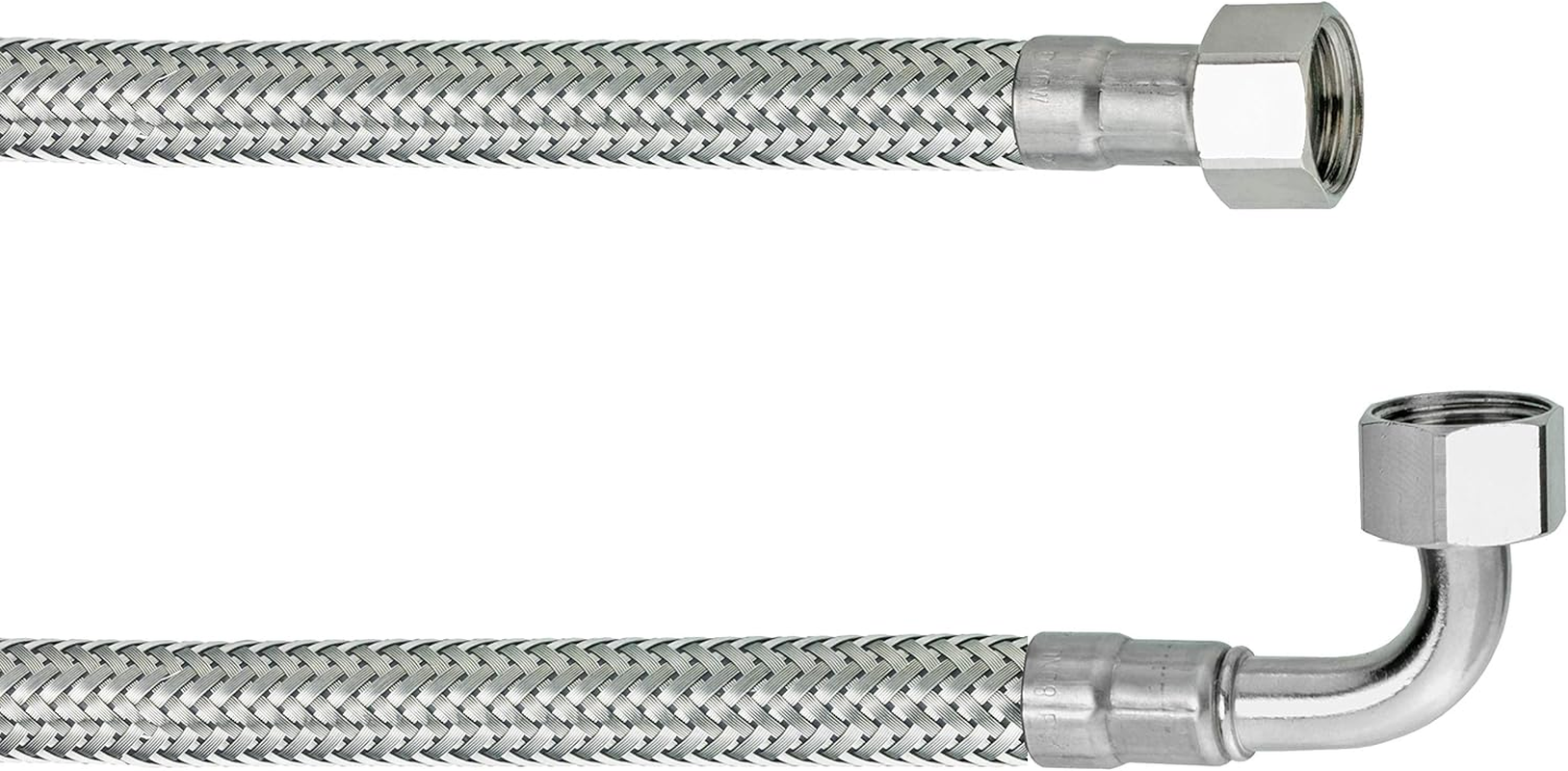 Cornat Flexible Connection Hose 200 Mm Length 3/8 Inch Internal Thread 3/8 Inch Internal Thread High-Quality Stainless Steel Braided Connection Hose for Cistern/Flexible Hose / T317228