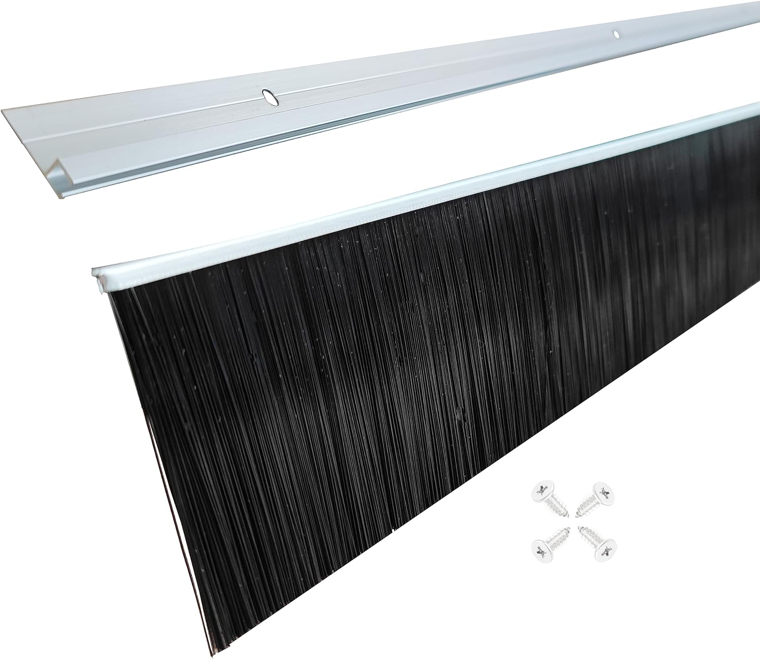 1 Set Door Brush Sweeps Seal Garage Roll up Door Brush Retsun 3 Inches Net Width Durable Easy Mounting for Exterior Doors (1) image number 1