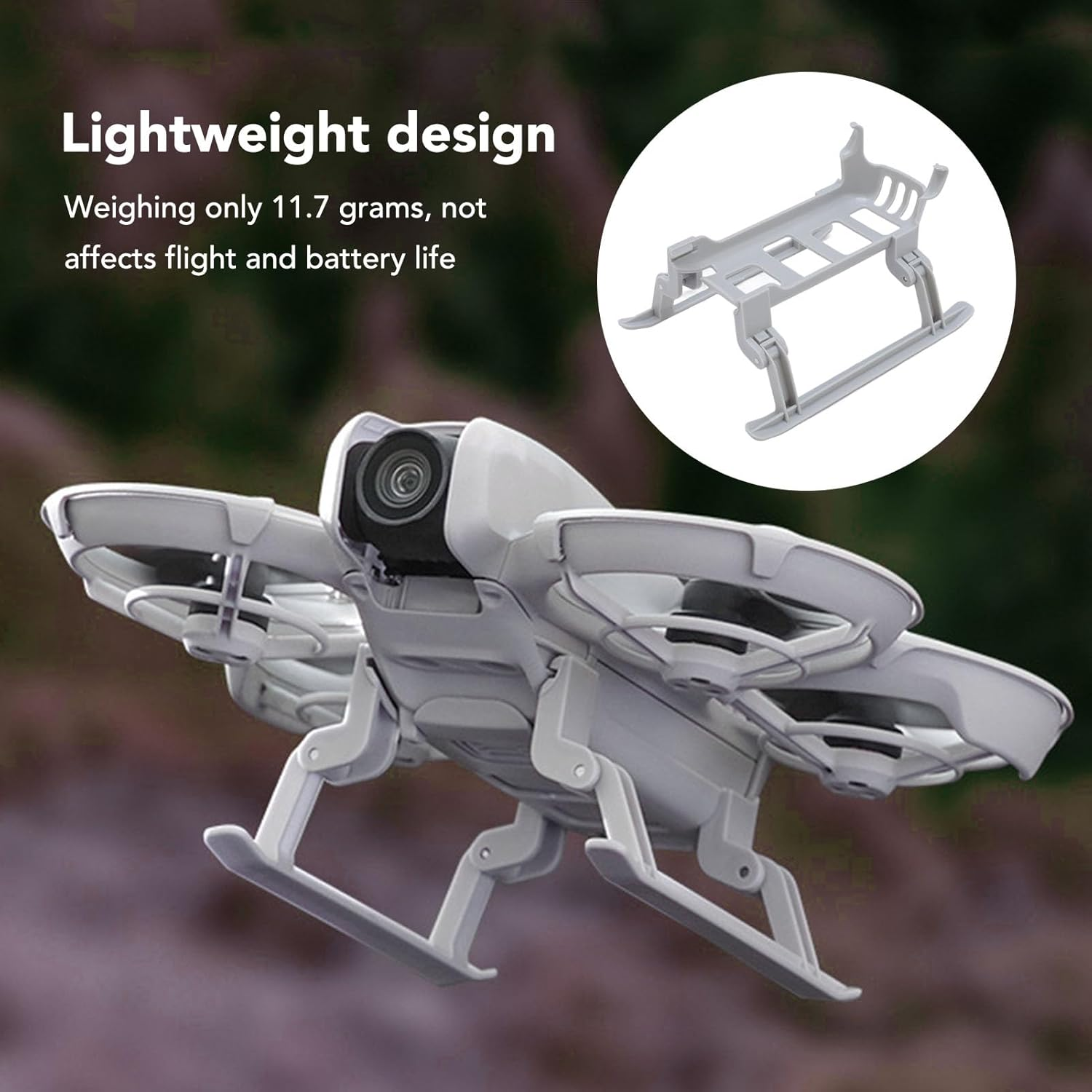 Foldable Landing Gear for DJI NEO, Drone Height Extended Leg Extension Kit, Quick Release Landings Gears Legs for DJI NEO Accessories image number 4