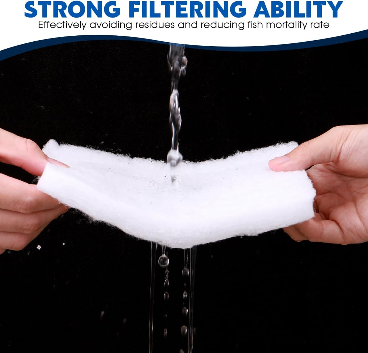 Garneck 20L Aquarium Filter Floss and Sponge Pad Set - Fish Tank Filter Media for Optimal Filtration 1M X 30Cm for Freshwater and Saltwater Aquariums image number 6