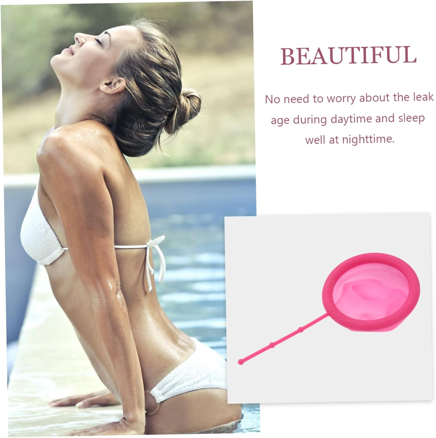 Baluue Silicone for Women Reusable Leakproof Comfortable Period for Active Lifestyle image number 3