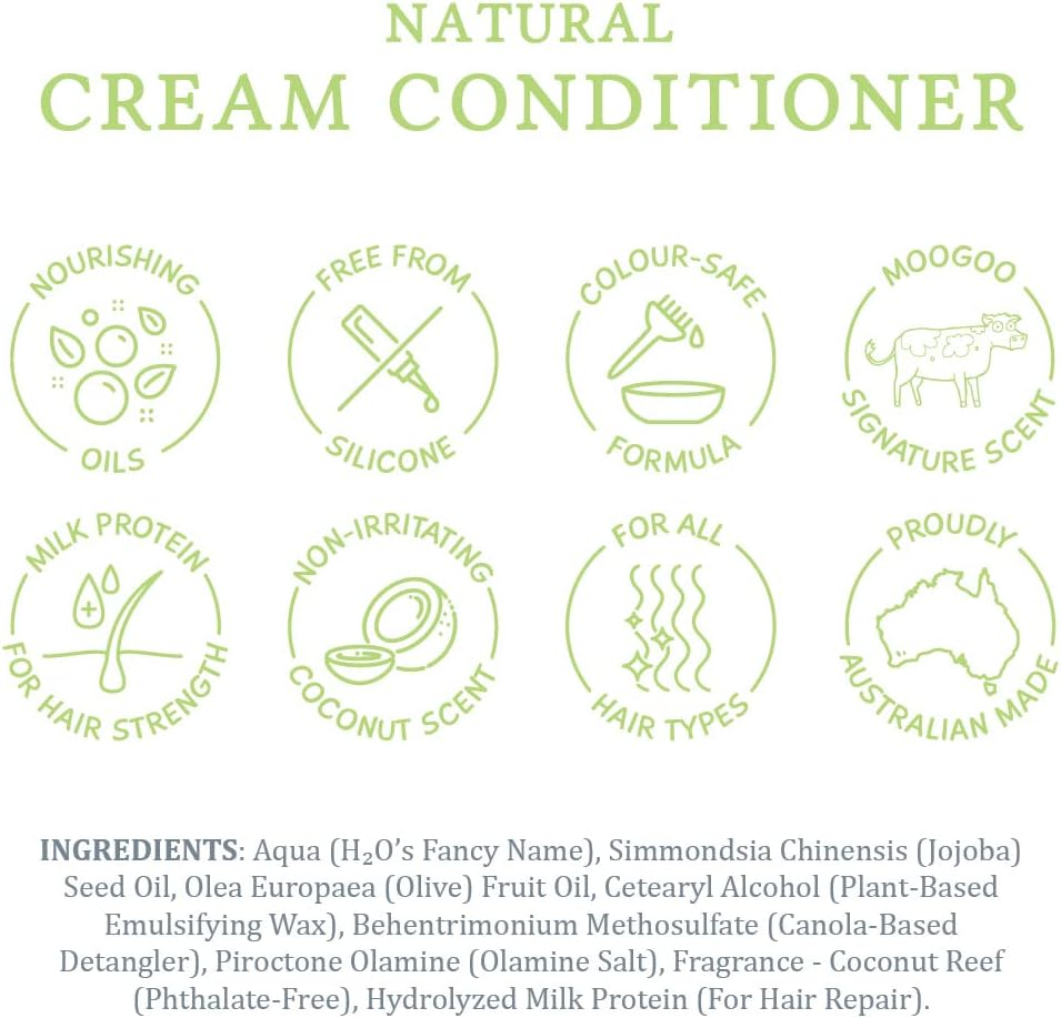 Moogoo Natural Cream Conditioner Scalp-Friendly Conditioner 500Ml/169Fl. Oz. image number 6