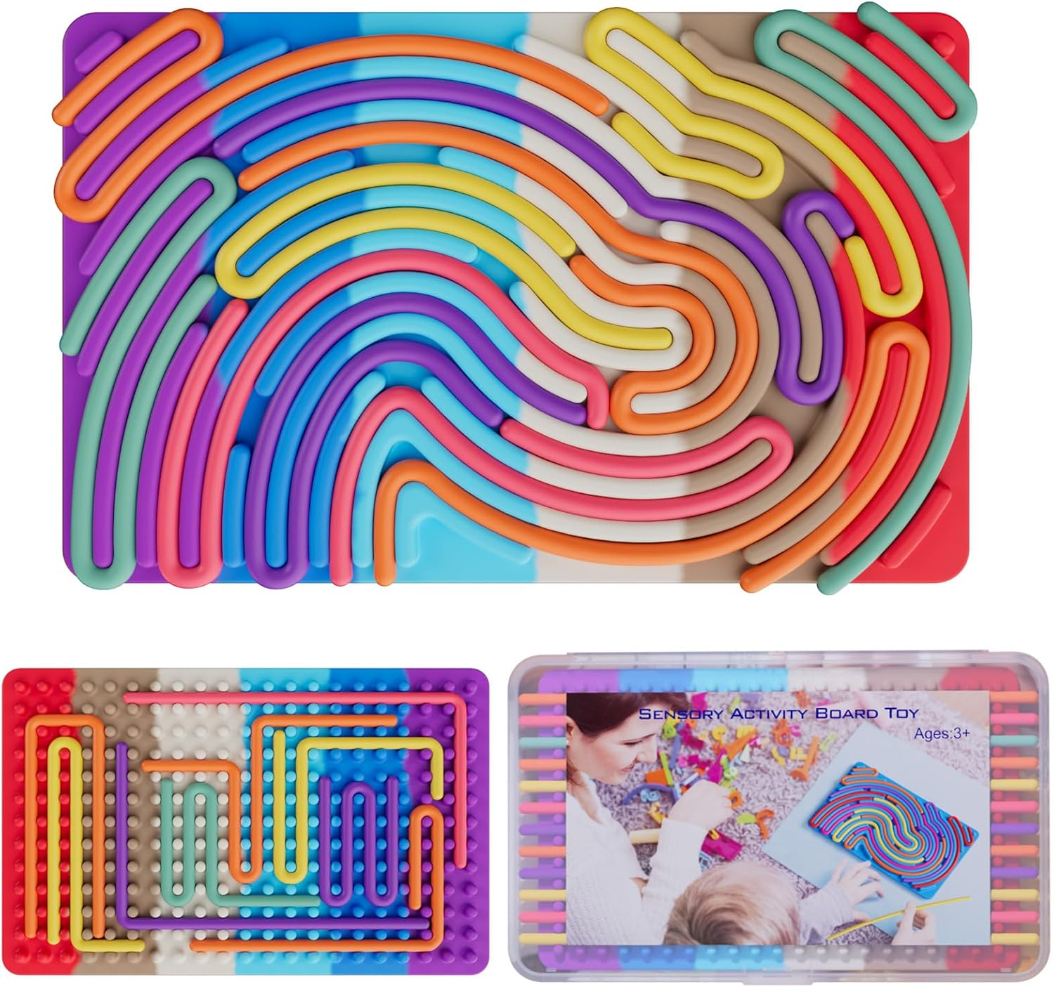 Sensory Fidget Toys for Kids Toddler Boys ,Sensory Activity Board for Stress Anxiety Autistic ADHD, Calm down Travel Airplane Essentials Toy for 3+ Year Old, Stuffers Gifts for Teens Girls image number 3