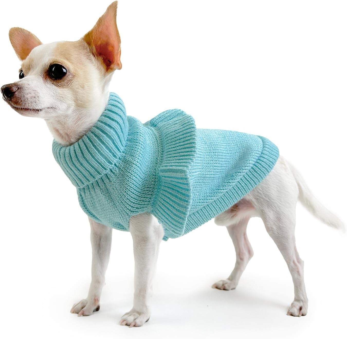 Huskimo Frill Knit Dog Jumper, Bubblegum, 40Cm