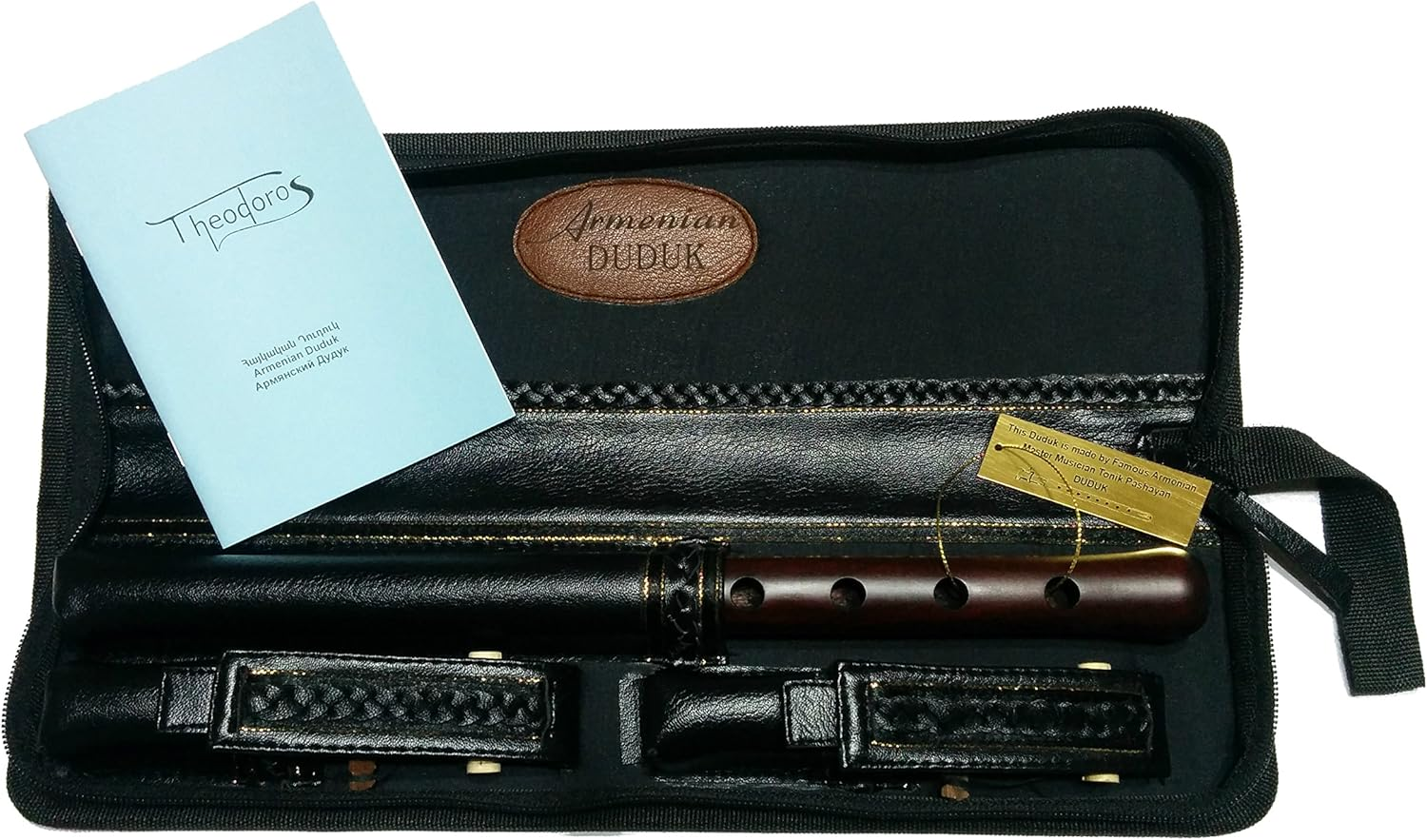 Armenian Duduk &ndash; Professional Handmade Musical Instrument from Armenian Apricot Wood, 2 Professional Reeds, Eco-Leather Case, Made in Armenia, Woodwind image number 6