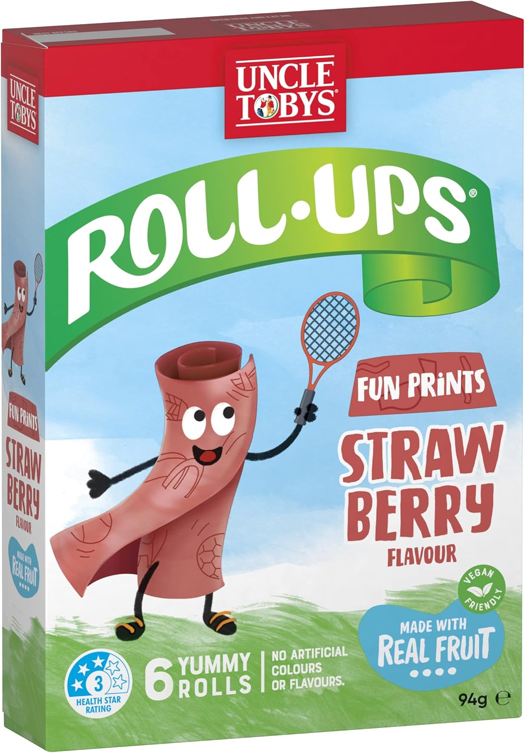 Uncle Toby'S Funprint Strawberry Roll-Ups 94 G