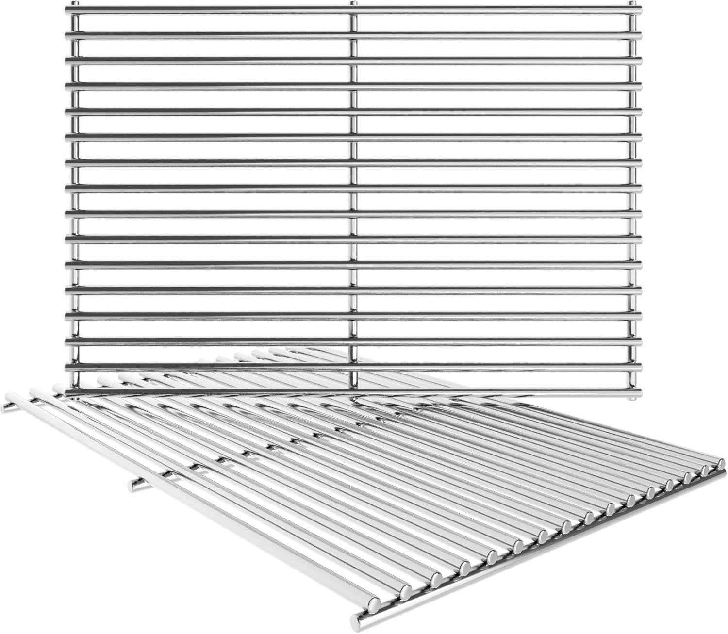 KIKIBRO 17/17.5/19.5 Inch Grill Cooking Grates Replacement for Weber Spirit 300, 310, 320 Series, Spirit 700, Genesis Silver/Gold/Patinum B/C, Heavy Duty Stainless Steel Grids, 17.5" D X 23.8" W image number 1